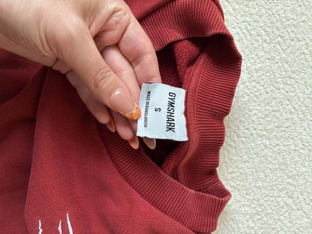 Gymshark Training Oversized Sweatshirt in Rosewood Red - Picture 3 of 4